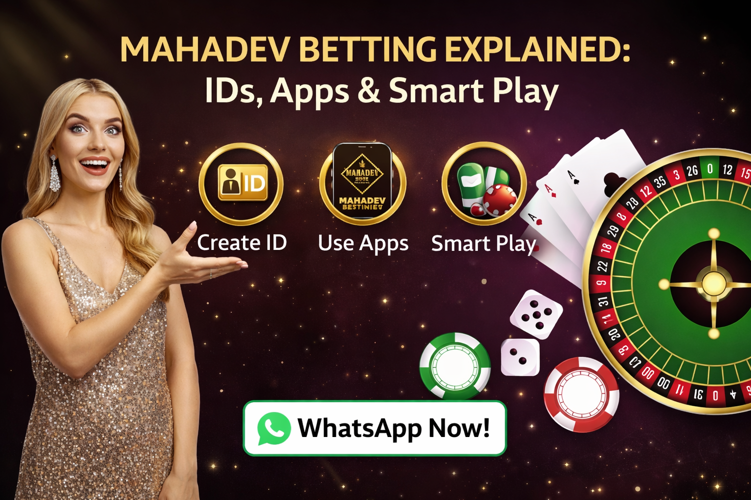 Mahadev Betting Explained feature image showing ID creation, app access, and smart online betting play interface